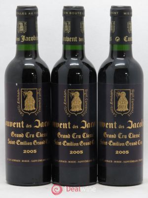 Château Couvent des Jacobins Grand Cru Classé (no reserve) 2005 - Lot of 3 Half-bottles