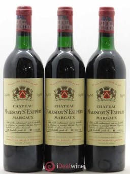 Château Malescot Saint-Exupéry 3ème Grand Cru Classé (no reserve) 1988 - Lot of 3 Bottles