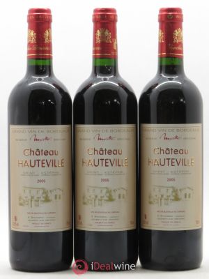 Saint-Estèphe Château Hauteville (no reserve) 2005 - Lot of 3 Bottles