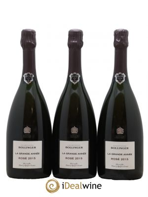 Grande Année Bollinger  2015 - Lot of 3 Bottles