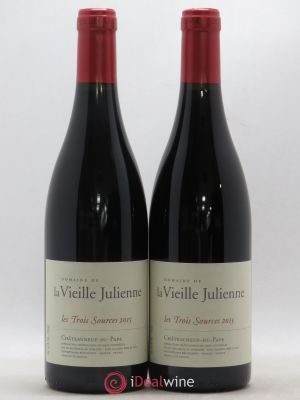 Châteauneuf-du-Pape Vieille Julienne (Domaine de la) Les Trois Sources Jean-Paul Daumen  2015 - Lot of 2 Bottles