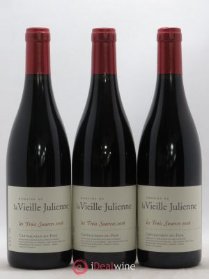 Châteauneuf-du-Pape Vieille Julienne (Domaine de la) Les Trois Sources Jean-Paul Daumen  2016 - Lot of 3 Bottles