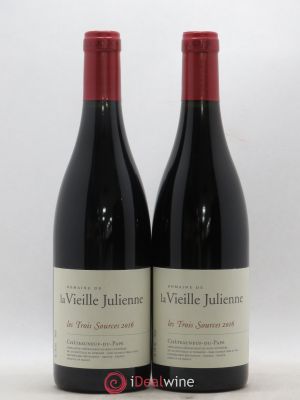 Châteauneuf-du-Pape Vieille Julienne (Domaine de la) Les Trois Sources Jean-Paul Daumen  2016 - Lot of 2 Bottles