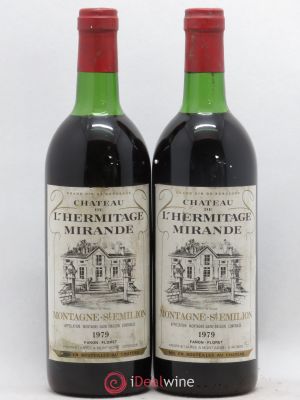 Montagne Saint-Émilion Château de L'Hermitage Mirande 1979 - Lot of 2 Bottles
