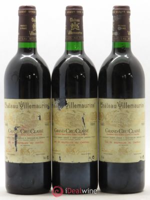 Château Villemaurine Grand Cru Classé  1993 - Lot of 3 Bottles