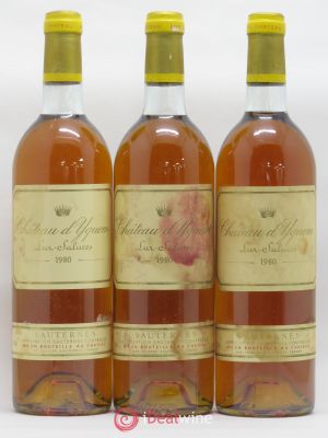 Château d'Yquem 1er Cru Classé Supérieur  1980 - Lot of 3 Bottles