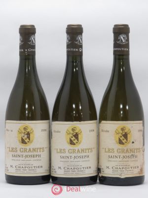 Saint-Joseph Les Granits Chapoutier  1998 - Lot of 3 Bottles