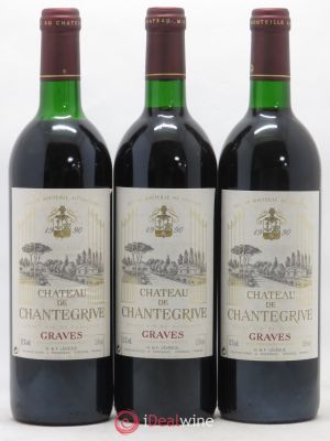 Château de Chantegrive  1990 - Lot of 3 Bottles