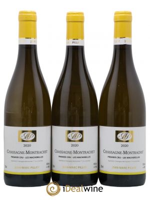 Chassagne-Montrachet 1er Cru Les Macherelles Domaine Jean Marc Pillot & Fils (no reserve) 2020 - Lot of 3 Bottles
