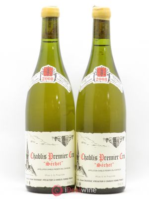 Chablis 1er Cru Séchet René et Vincent Dauvissat  2008 - Lot of 2 Bottles