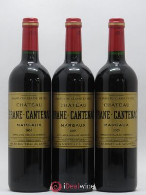 Château Brane Cantenac 2ème Grand Cru Classé  2005 - Lot of 3 Bottles