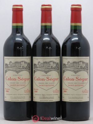 Château Calon Ségur 3ème Grand Cru Classé  2000 - Lot of 3 Bottles