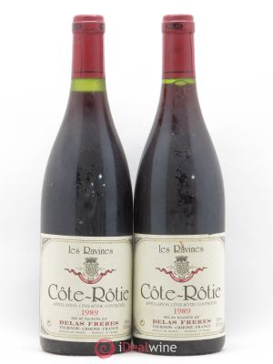 Côte-Rôtie Les Ravines Delas Frères 1989 - Lot of 2 Bottles