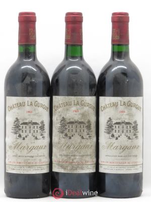 Château la Gurgue Cru Bourgeois  1988 - Lot of 3 Bottles