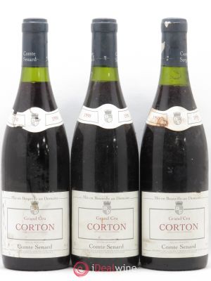 Corton Grand Cru Comte Senard 1990 - Lot of 3 Bottles