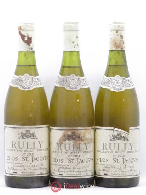 Rully 1er Cru Clos Saint Jacques Domaine de La Folie 1991 - Lot of 3 Bottles