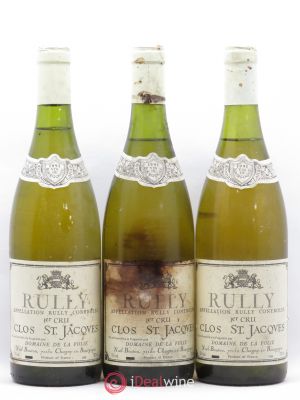 Rully 1er Cru Clos Saint Jacques Domaine de La Folie 1991 - Lot de 3 Bouteilles