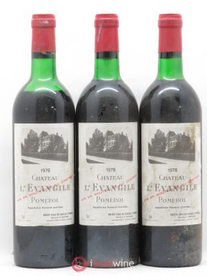 Château l'Évangile  1978 - Lot of 3 Bottles