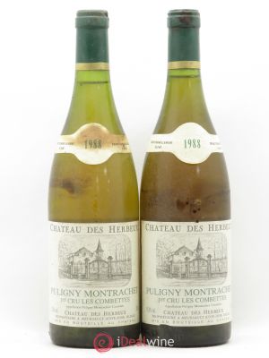 Puligny-Montrachet 1er Cru Les Combettes Château des Herbeux 1988 - Lot of 2 Bottles