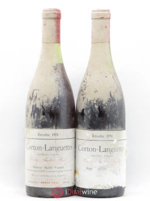 Corton Grand Cru Languettes cuvée Andre Paul Michel Voarick 1974 - Lot of 2 Bottles