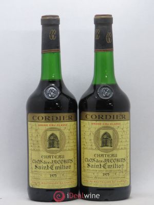 Château Clos des Jacobins Grand Cru Classé  1975 - Lot of 2 Bottles