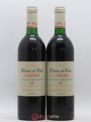 Cahors Château du Cèdre Pascal et Jean-Marc Verhaeghe Prestige 1989 - Lot of 2 Bottles