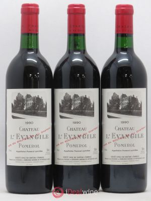Château l'Évangile  1990 - Lot of 3 Bottles