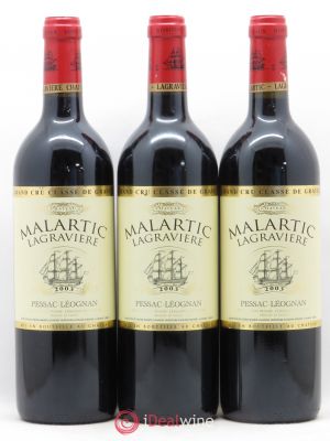 Château Malartic-Lagravière Cru Classé de Graves  2003 - Lot of 3 Bottles
