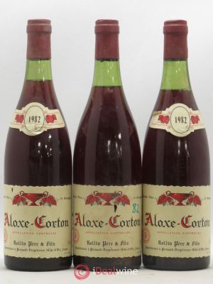Aloxe-Corton Rollin Père et Fils 1982 - Lot of 3 Bottles