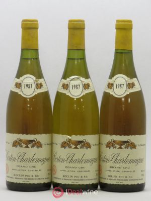 Corton-Charlemagne Grand Cru Rollin Père et Fils  1987 - Lot of 3 Bottles