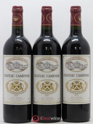 Château Camensac 5ème Grand Cru Classé  2000 - Lot of 3 Bottles