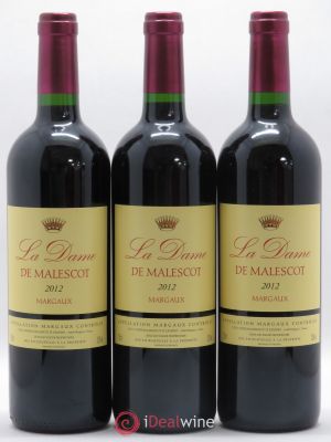 La Dame de Malescot  2012 - Lot of 3 Bottles