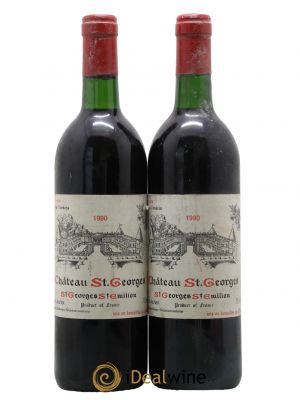 Saint Georges-Saint-Emilion Château Saint-Georges 1990 - Lot de 2 Bottles