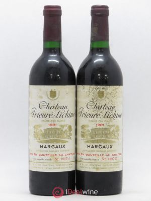 Château Prieuré Lichine 4ème Grand Cru Classé  1981 - Lot of 2 Bottles