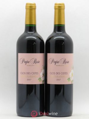 Vin de France (anciennement Coteaux du Languedoc) Domaine Peyre Rose Clos des Cistes Marlène Soria  2007 - Lot of 2 Bottles
