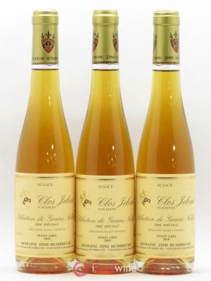 Pinot Gris Clos Jebsal Séléction de Grains Nobles Trie Spéciale Zind-Humbrecht (Domaine)  2010 - Lot de 3 Demi-bouteilles