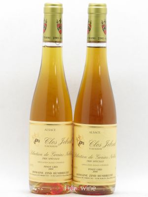 Pinot Gris Clos Jebsal Séléction de Grains Nobles Trie Spéciale Zind-Humbrecht (Domaine)  2010 - Lot de 2 Demi-bouteilles
