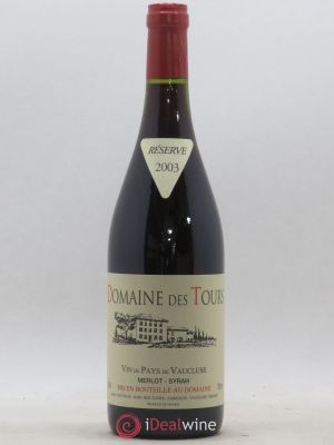 IGP Pays du Vaucluse (Vin de Pays du Vaucluse) Domaine des Tours Merlot-Syrah Domaine des Tours E.Reynaud  2003 - Lot of 1 Bottle