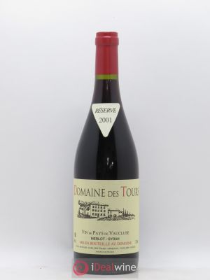 IGP Pays du Vaucluse (Vin de Pays du Vaucluse) Domaine des Tours Merlot-Syrah E.Reynaud  2001 - Lot de 1 Bouteille