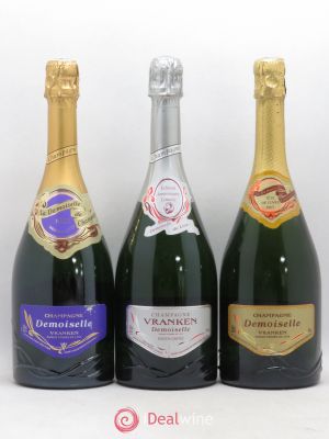 Champagne Demoiselle Vranken Brut grande cuvée, édition Limitée Anniversaire, Tête de cuvée Brut   - Lot of 3 Bottles
