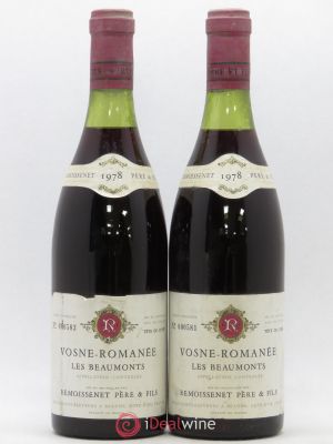 Vosne-Romanée Les Beaumonts Remoissenet 1978 - Lot of 2 Bottles