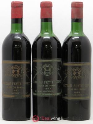 Château Feytit-Clinet  1961 - Lot of 3 Bottles
