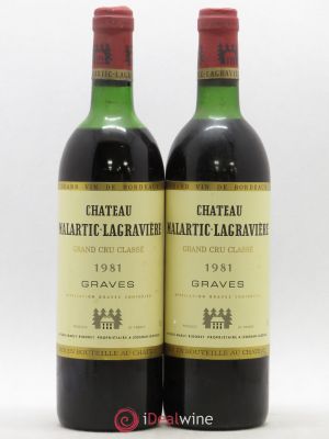 Château Malartic-Lagravière Cru Classé de Graves  1981 - Lot de 2 Bouteilles