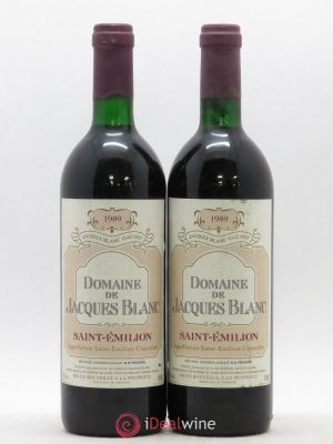 Saint-Émilion Domaine de Jacques Blanc (no reserve) 1989 - Lot of 2 Bottles