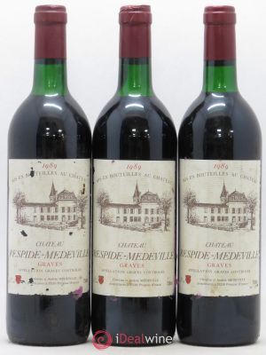 Château Respide Médeville (no reserve) 1989 - Lot of 3 Bottles