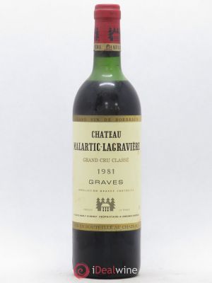 Château Malartic-Lagravière Cru Classé de Graves  1981 - Lot de 1 Bouteille