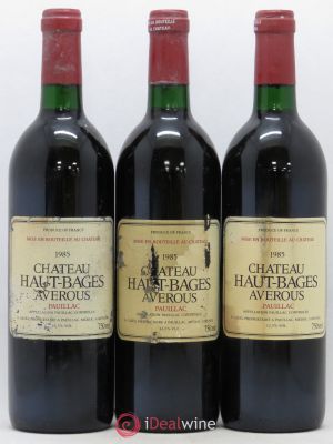 Château Haut Bages Averous Cru Bourgeois  1985 - Lot of 3 Bottles