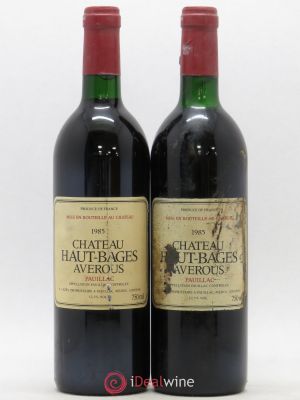 Château Haut Bages Averous Cru Bourgeois  1985 - Lot of 2 Bottles