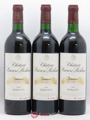 Château Prieuré Lichine 4ème Grand Cru Classé  2000 - Lot of 3 Bottles