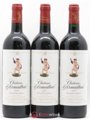 Château d'Armailhac - Mouton Baron(ne) Philippe 5ème Grand Cru Classé  2000 - Lot of 3 Bottles